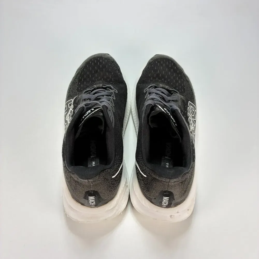 HOKA One One Mach 6 Black White Road Running Shoes 1147810 BWHT Womens Size 8.5B